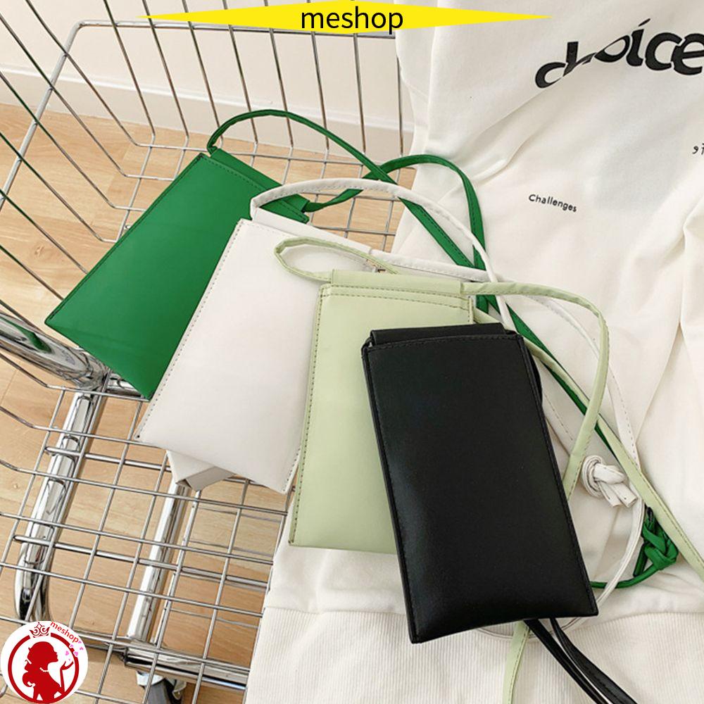 Túi Đeo Vai Bằng Da PU Màu Trơn Thời Trang Cho Nữ