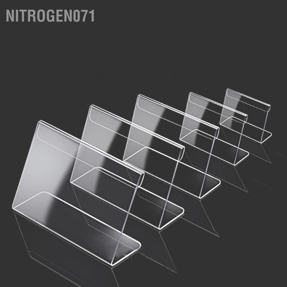 Nitrogen071 Business Card Holder Premium Acrylic L Shape Scratch Proof Sturdy Durable Display for Office Hotel Meeting