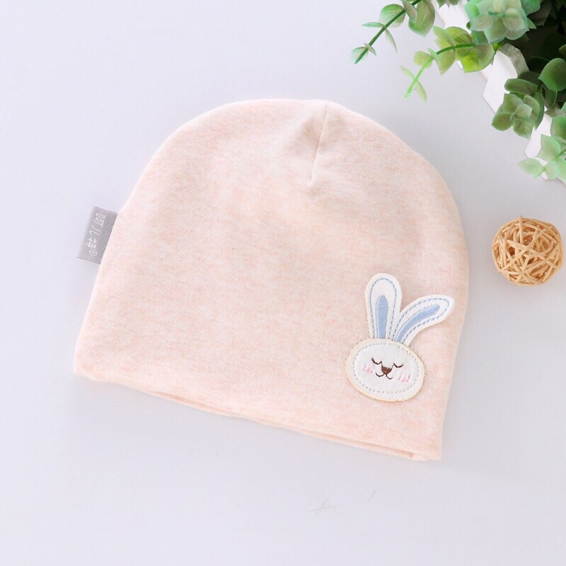 Nón cotton thỏ cho bé sơ sinh từ 3 - 6 tháng