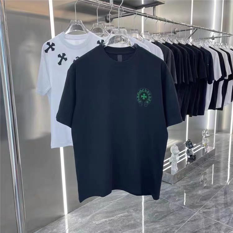 Áo Thun Tay Ngắn Dáng Rộng In Chữ Chrome Hearts Chrome Hearts Cá Tính Hợp Thời Trang Cho Nam Và Nữ