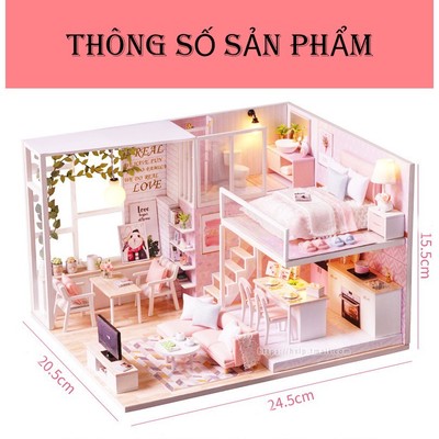 Bộ đồ chơi tự lắp ráp mô hình nhà búp bê CUTEROOM-TRANQUIL LIFE-L022B