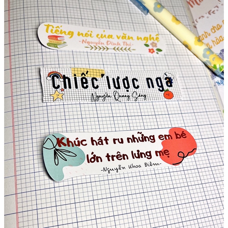 Sticker ngữ văn lớp 9, tiêu đề tác phẩm ngữ văn lớp 9