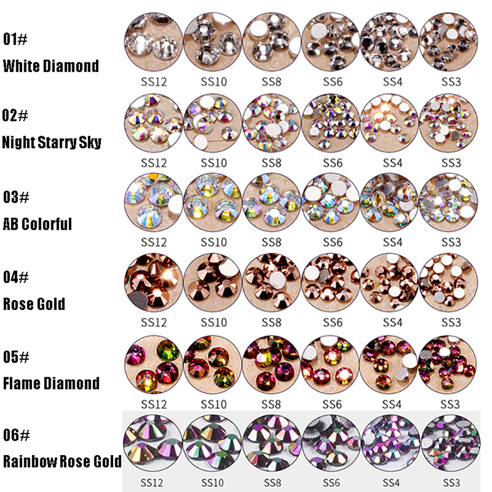 [Hàng mới về] Set 1440 Hạt Cườm 3D Trang Trí Móng Tay Nghệ Thuật