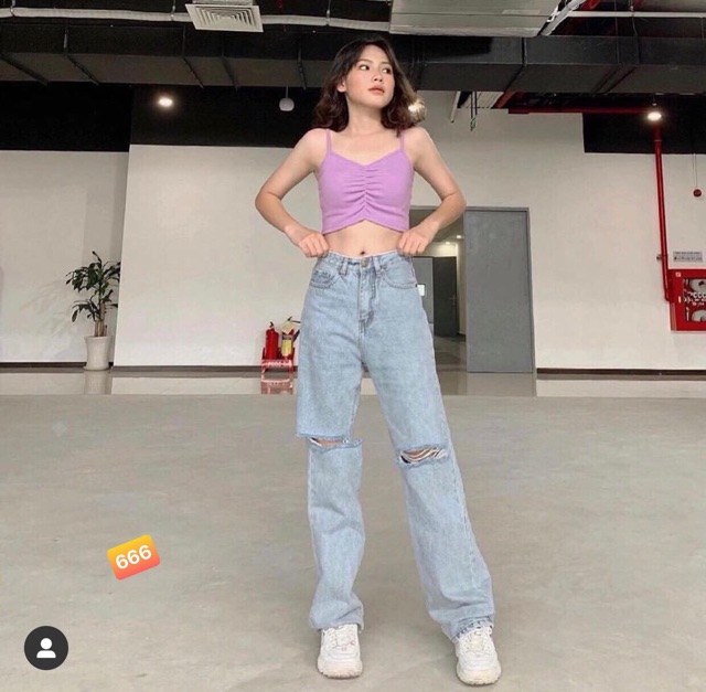 Quần jean nữ rách gối chất loại 1