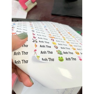 Combo nhãn vở kèm sticker cho bé