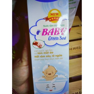 Tắm Thảo Mộc Baby Green Sea sử dụng tốt cho cả trẻ sơ sinh chai màu xanh