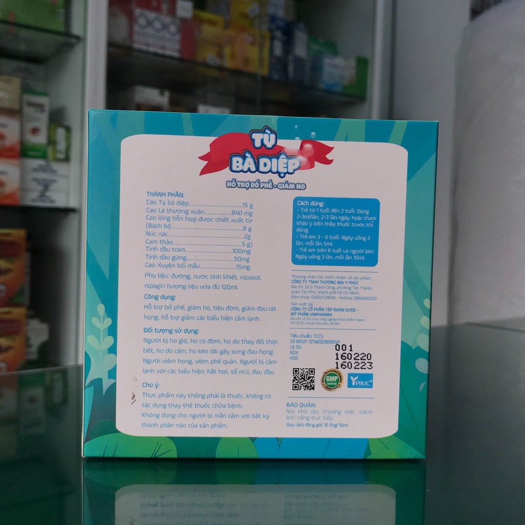 Siro ho Tỳ Bà Diệp - giúp hỗ trợ bổ phế, giảm ho và dưỡng âm thanh phế