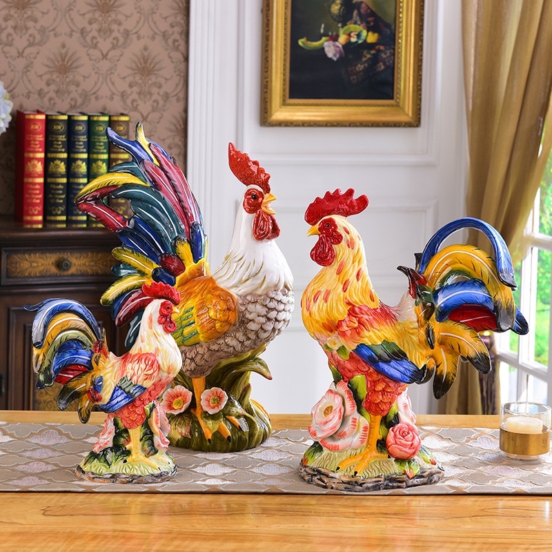 Gà Trống Gốm Sứ - Decor Phong Thủy - Hàng Nhập Khẩu Cao Cấp