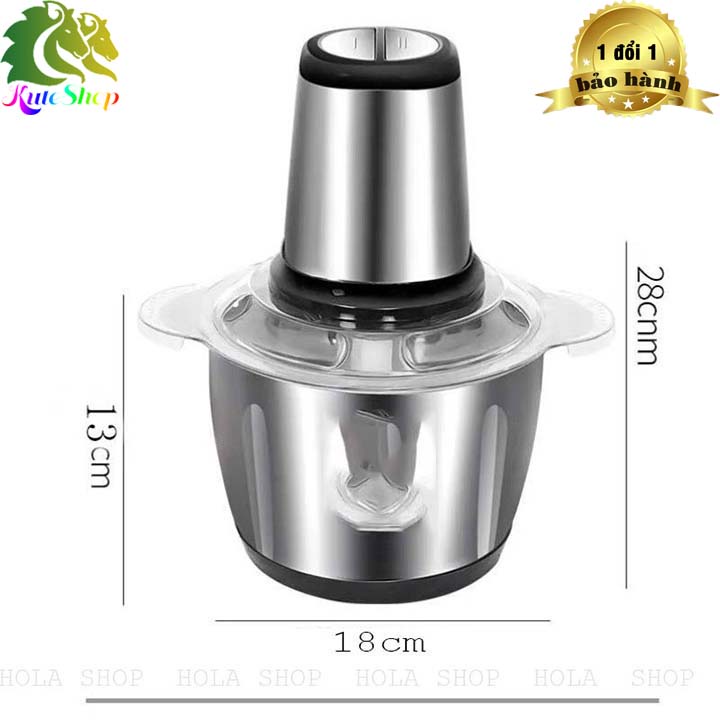 [HCM] Máy Xay Cầm Tay Cối Inox 4 Lưỡi Đa Năng - Máy Xay Sinh Tố Xay Thịt Tỏi Ớt Rau Củ Quả Công suất 250W