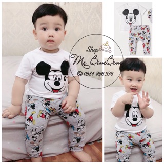 Fb tú lương 1 set mickey + yếm + kẻ đùi mũ