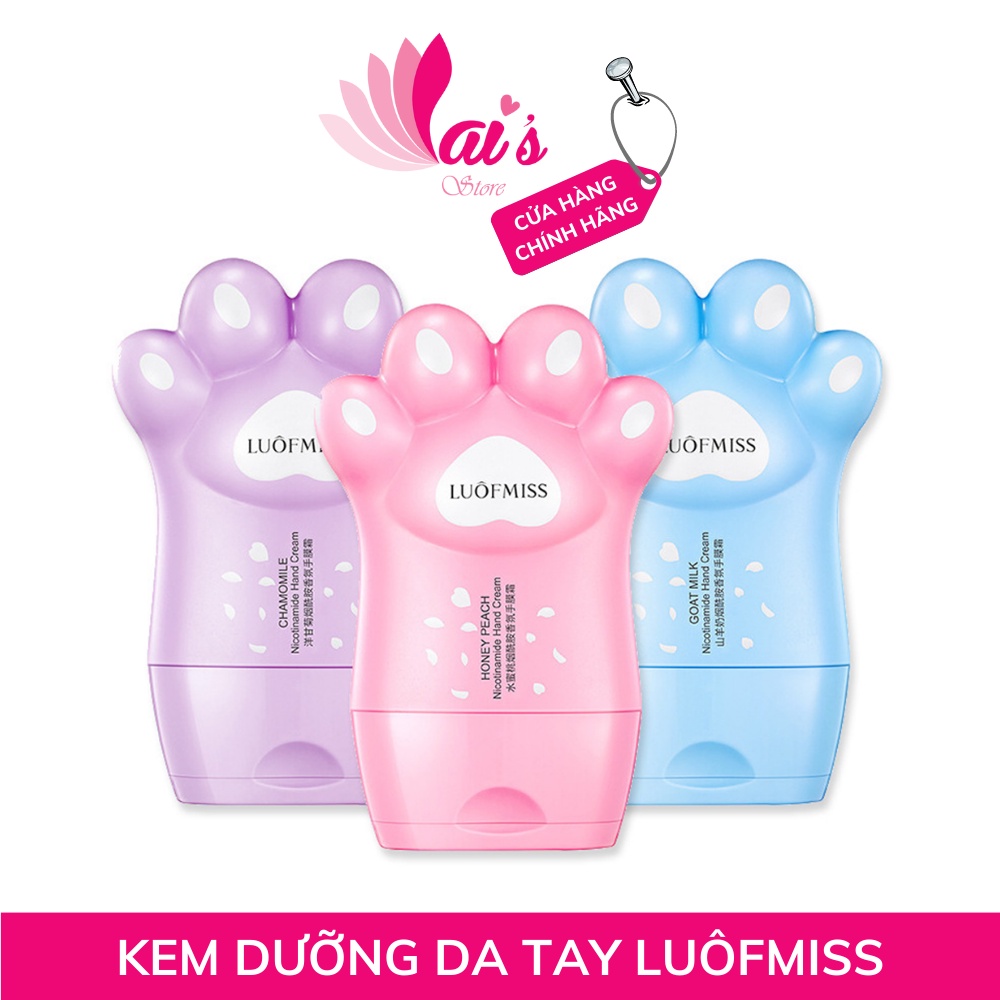 Kem Dưỡng Da Tay LUÔFMISS (80g) Hoa Cúc, Sữa Dê, Mật Ong Đào Dưỡng Ẩm, Trắng Da, Đều Màu Da, Khô Da, Nứt Nẻ Chính Hãng