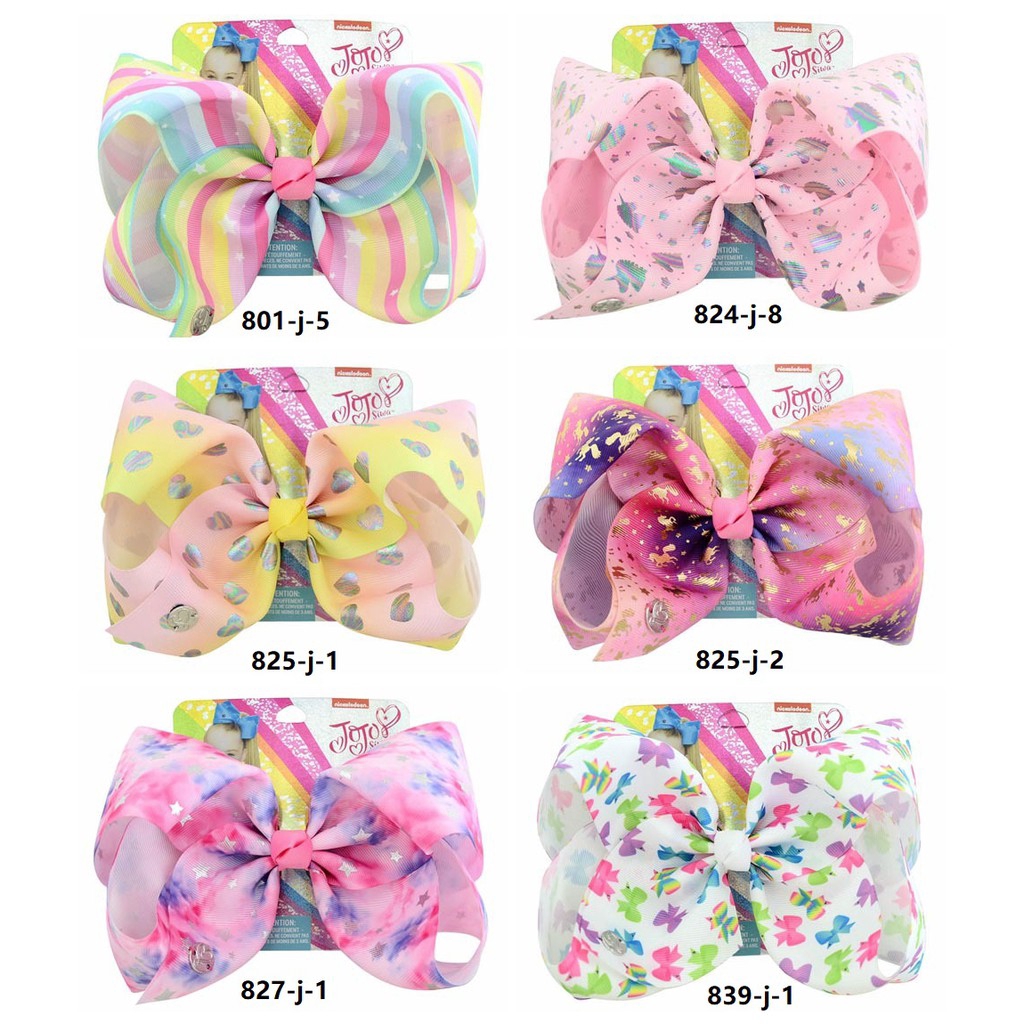 8 Inch Bé Gái JOJO Siwa Nơ Tóc Kẹp Ruy Băng Dễ Thương Chân Tóc Phụ Kiện