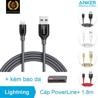 Cáp lightning bện nylon anker powerline+ , dài 1.8m - a8122