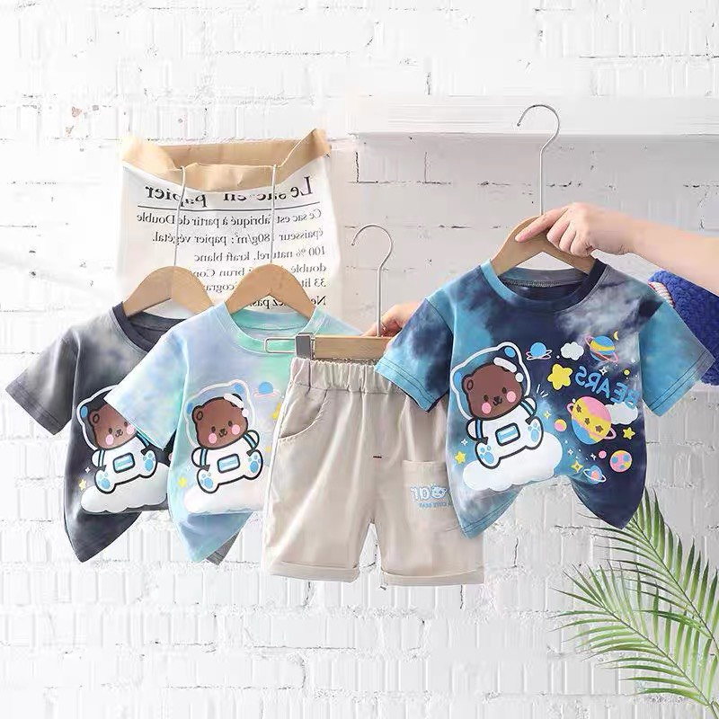 [Yumi's House] Set bộ hình gấu Phi hành gia cho bé trai hàng Quảng Châu cao cấp