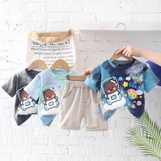 Set bộ hình gấu Phi hành gia cho bé trai hàng Quảng Châu cao cấp