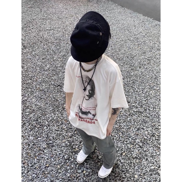 Áo thun unisex thời trang Treminal phong cách cá tính màu trắng - A029