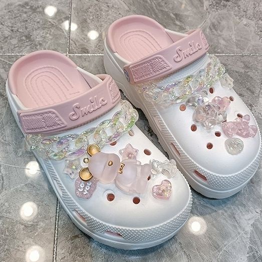 Nhãn Dán Dép sticker dépCharms Giày Crocs Jibitz INS DIY Hình Gấu Dễ Thương Có Khóa Cài Làm Quà Tặng Cho Trẻ Em / Phụ Nữ / Bạn Bè / Tiệc Tùng