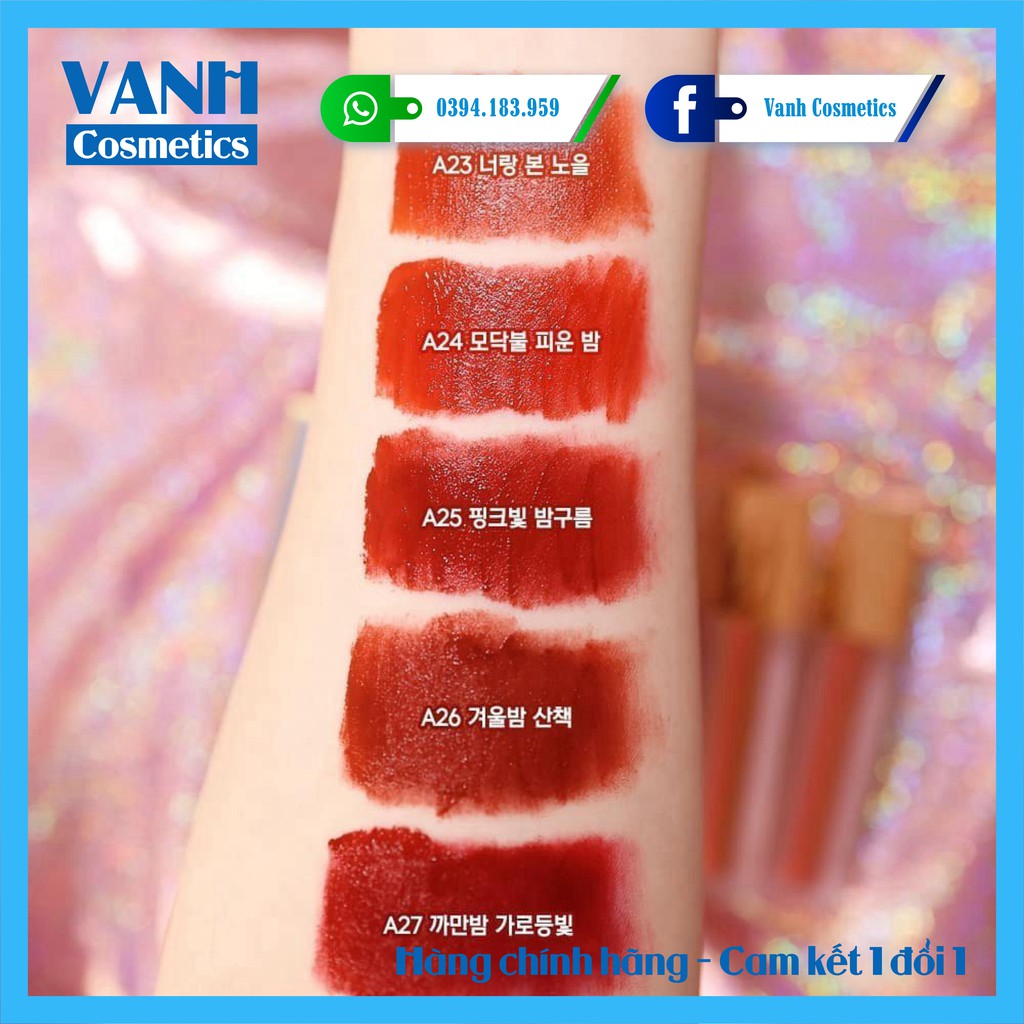 Son Kem Lì Black Rouge Air Fit Velvet Tint Ver 5: Night Series - Vanh Cosmetics