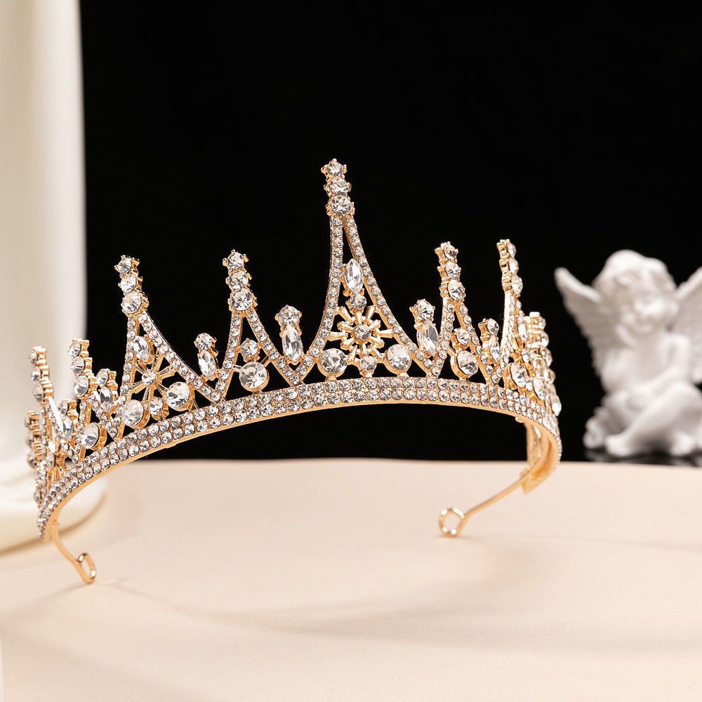 Băng Đô Cài Tóc Hình Vương Miện Công Chúa Nhiều Màu Sang Trọng Cổ Điển Cho Nữ