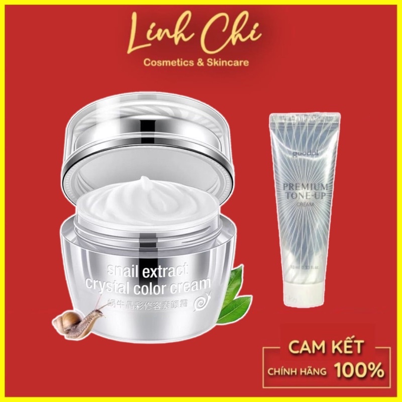 Kem Ốc Sên Dưỡng Trắng Da Goodal Premium Snail Tone Up Cream Hàn Quốc Chính Hãng