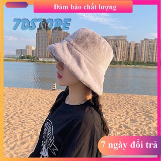 Mũ bucket vải lông mịn, mềm mại siêu cute