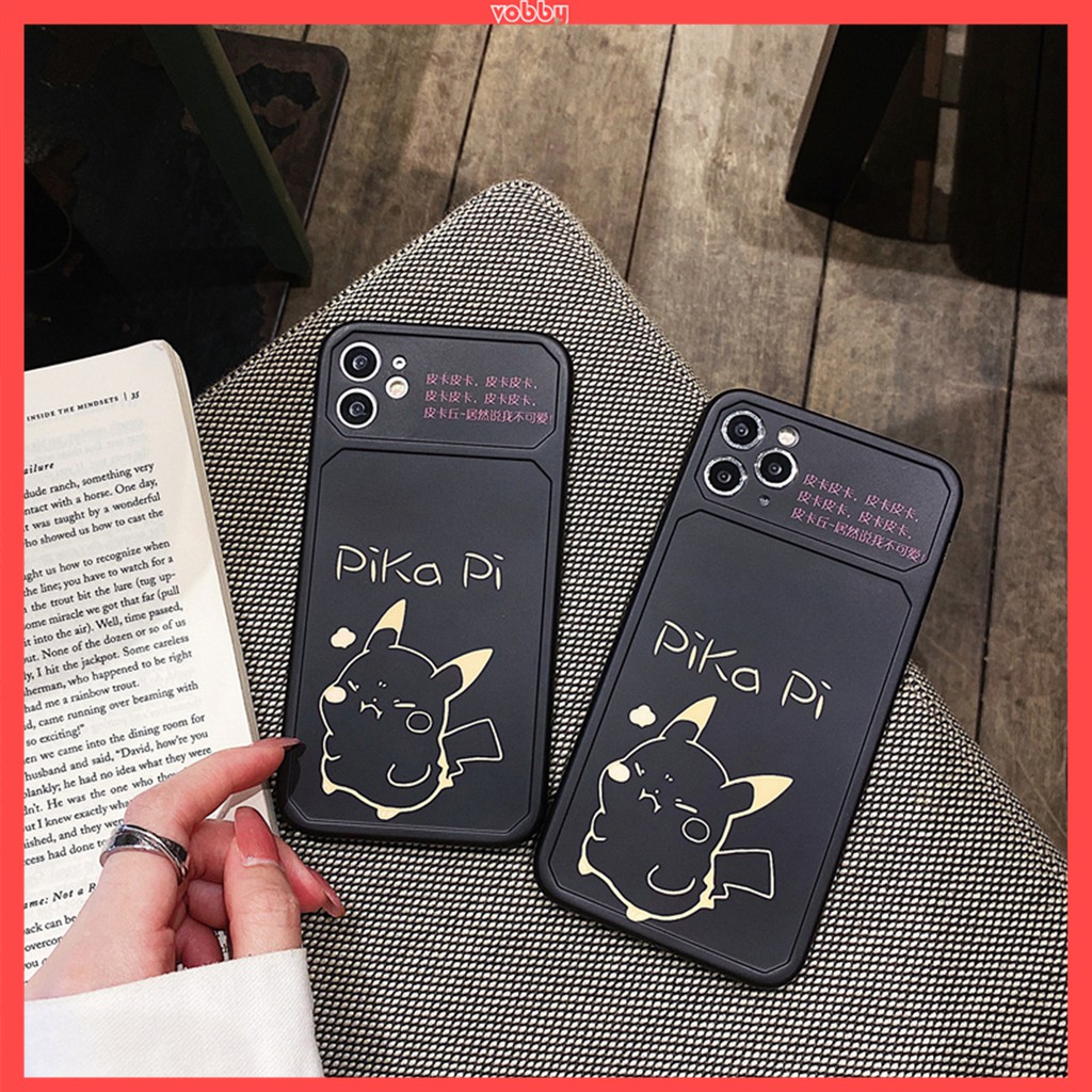 Ốp điện thoại đôi nhựa mềm họa tiết Pikachu hoạt hình cho IPHONE11 PRO MAX 7 8PLUS SE2020 X XS XR XSMAX