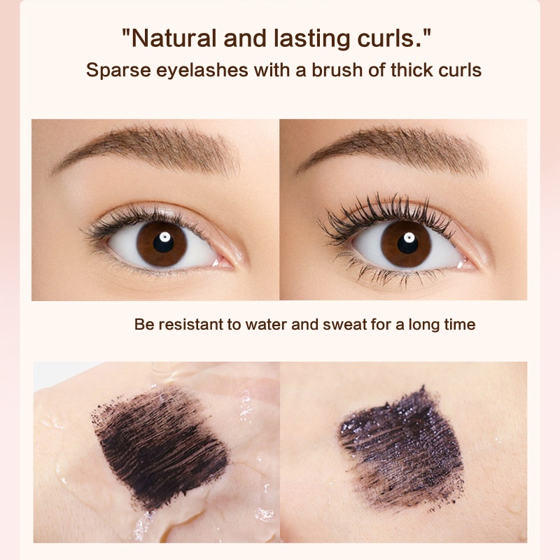 Mascara Sợi Tơ 4D Màu Đen Làm Dày Mi Chống Thấm Nước Thương Hiệu brroa