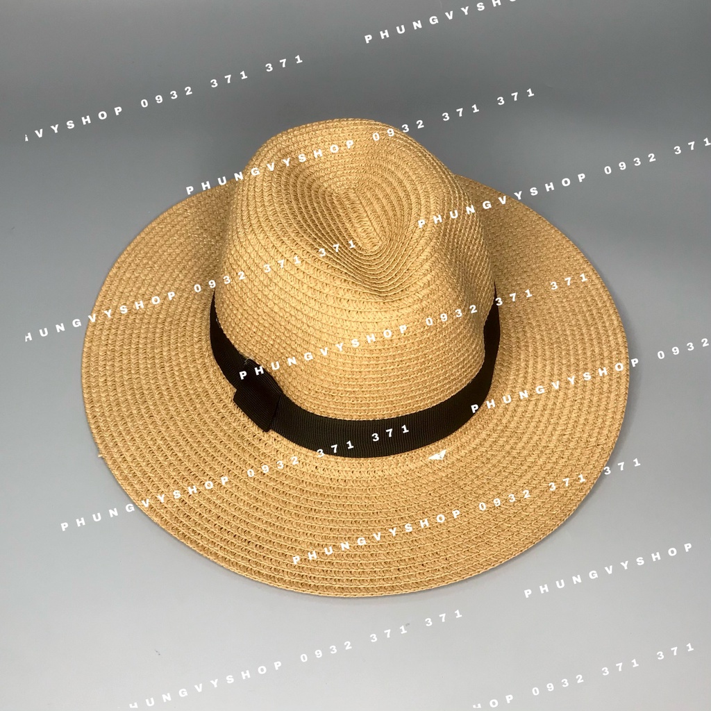 (LOẠI DÀY) Mũ cói PANAMA unisex NAM NỮ- nón đi biển che nắng