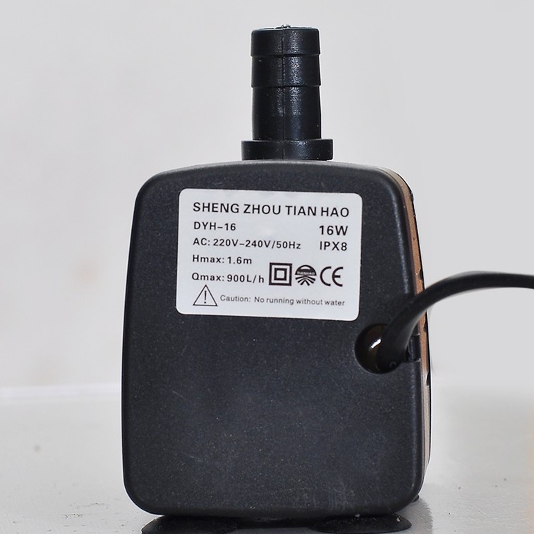 BƠM QUẠT HƠI NƯỚC ĐIỀU HÒA 16W MÀU ĐEN TỰ NGẮT - BẢO HÀNG 1 ĐỔI 1