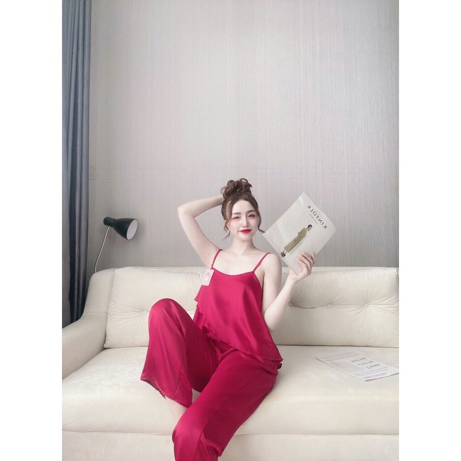 🍁 Đồ ngủ nữ 🍁 Freesize < 60kg chất lụa satin thoáng mát | BigBuy360 - bigbuy360.vn