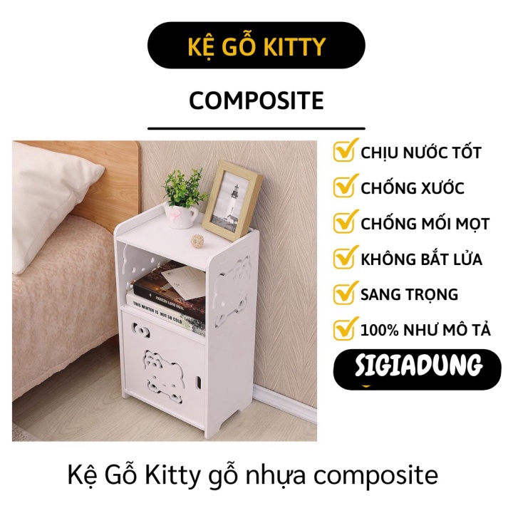 GIÁ SỈ Kệ gỗ Kitty đa năng, kệ gỗ nhựa chống nước, chống thấm, chống mối mọt, thiết kế đơn giản, sang trọng 8784