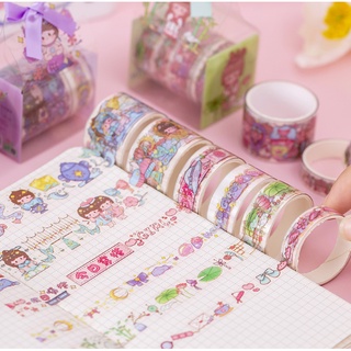 Set băng dính washi tape cô gái đáng yêu