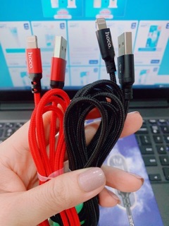 [Hàng Chính Hãng] Cáp Sạc Nhanh Dây Chống Đứt Dù HoCo X14 USB  Lightning (1met/2 mét)