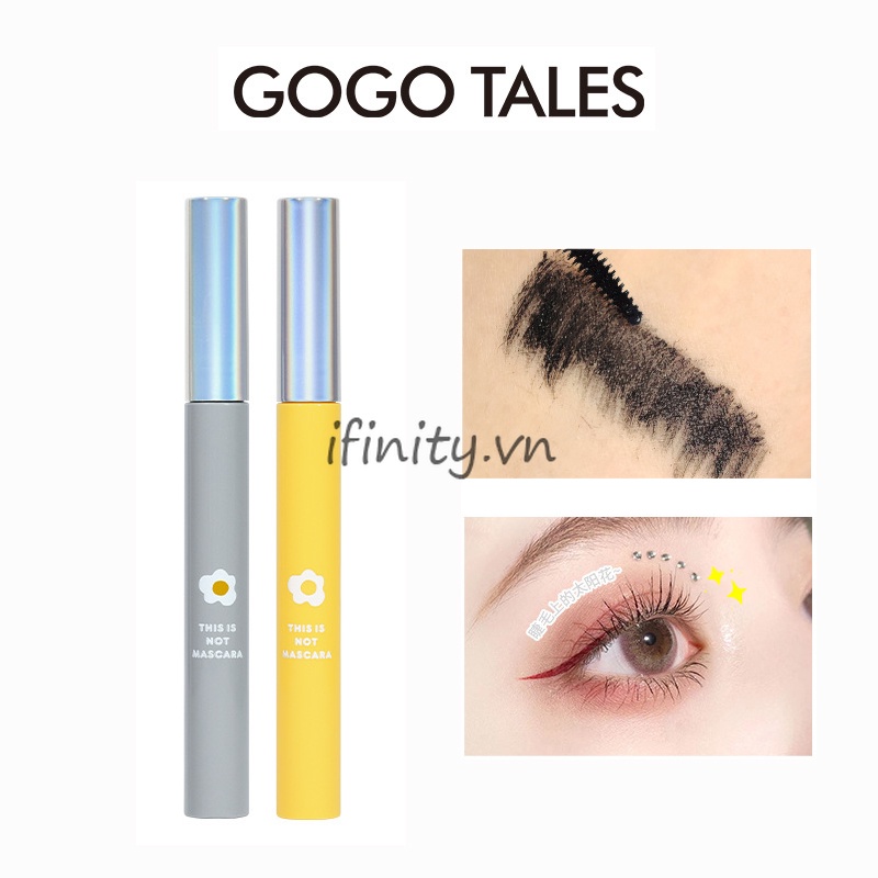Mascara GOGO TALES Chuốt Cong Làm Dài Mi Thiết Kế Đầu Cọ Góc Rộng 2.9g