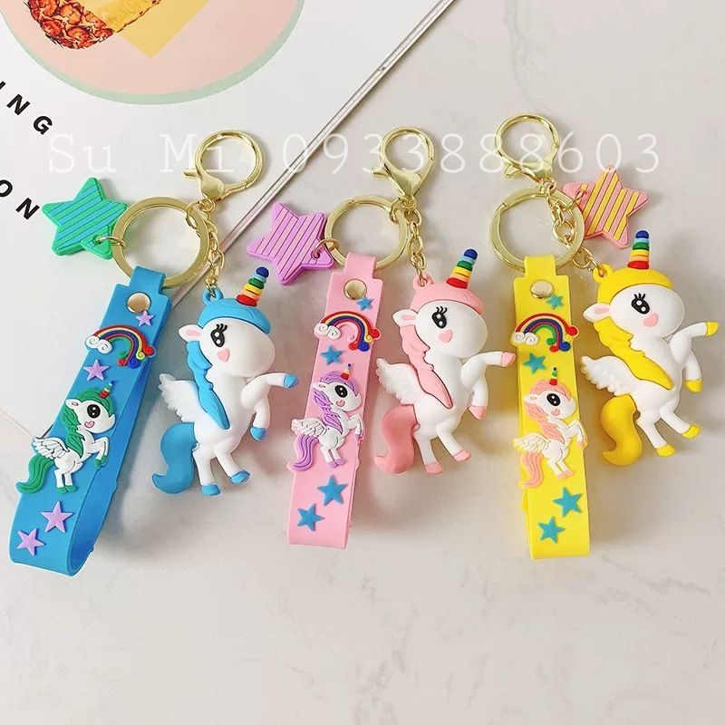 Móc khóa ngựa pony điệu - Móc khóa kỳ lân xinh xắn sắc màu hot trend treo balô túi xách