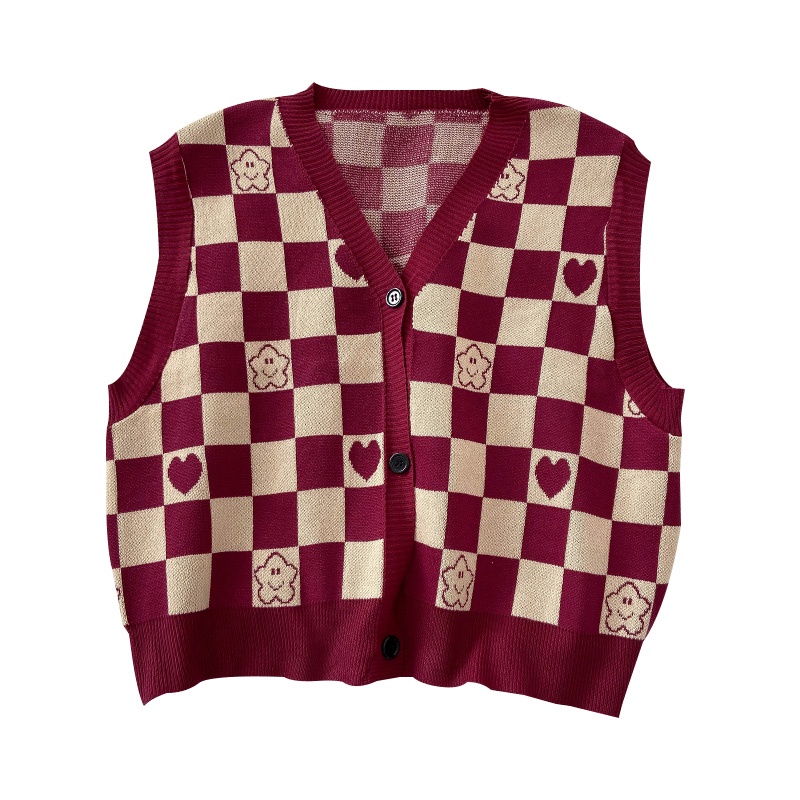 Áo len không tay cổ chữ V thời trang cho nữ