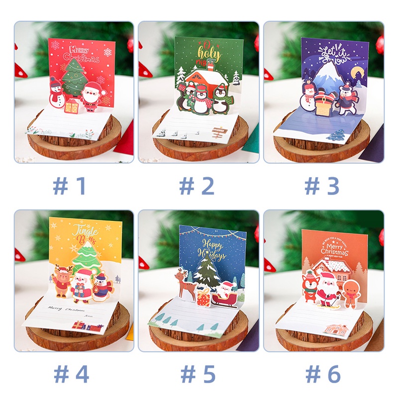 Thiệp giáng sinh 3D X-Mas hình hoạt hình