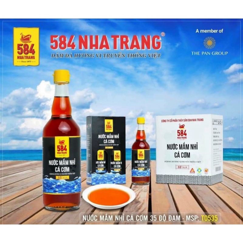 Nước mắm nhĩ cá cơm 584 Nha Trang 35 đạm 58 k