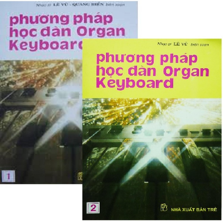 PHƯƠNG PHÁP HỌC ĐÀN ORGAN KEYBOARD Tập 1+2- Sách học đàn organ Lê Vũ