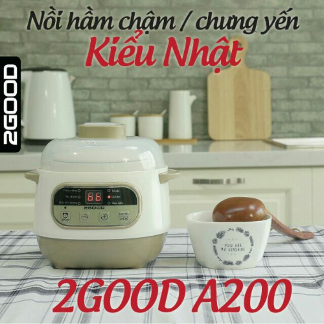 Nồi hầm chậm, chưng yến kiểu Nhật 2Good A200