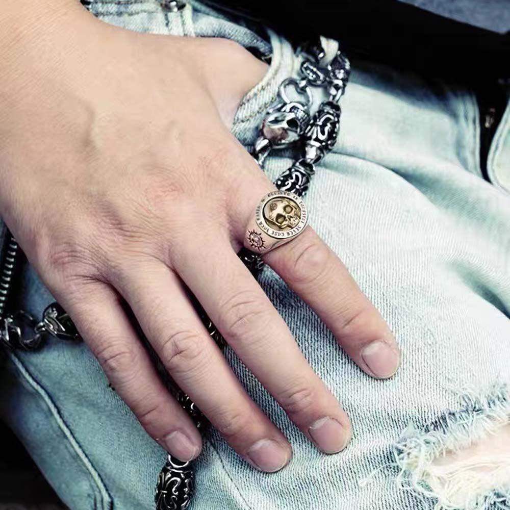 Nhẫn Nam MXGOODS Domineering Boys Rock|Nhẫn Nhiều Màu Sắc Phong Cách Punk Hiphop Cá Tính