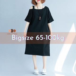 [BIGSIZE] ĐẦM THUN BIG SIZE LỆCH VAI ĐẾN 65-100KG - D21