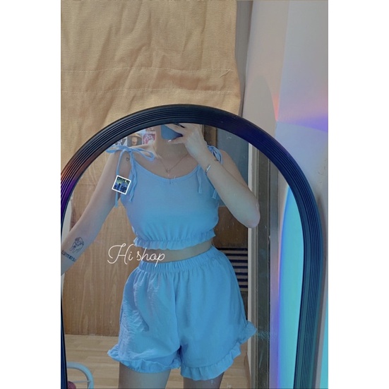  Bộ Ngủ Màu Xanh - Dành Cho Người Dưới 60kg - Chất Liệu Đũi | BigBuy360 - bigbuy360.vn