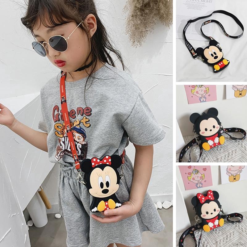 Túi Đeo Chéo Hình Chuột Mickey Minnie Dễ Thương Cho Bé Gái Se7