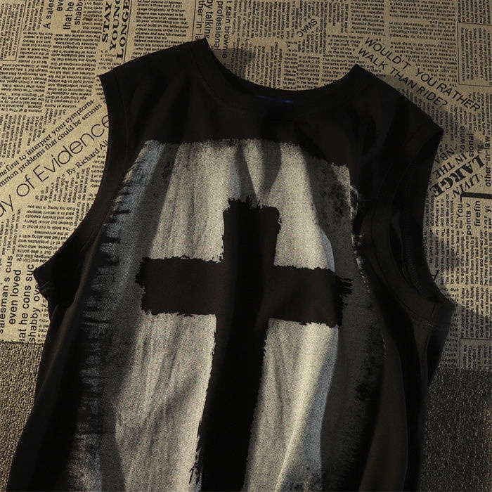 Áo Thun Sát Nách Dáng Rộng Phong Cách Retro Mỹ Cá Tính Cho Nữ