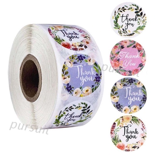 500pcs 4 Design Floral Sticker Wedding Party Label
