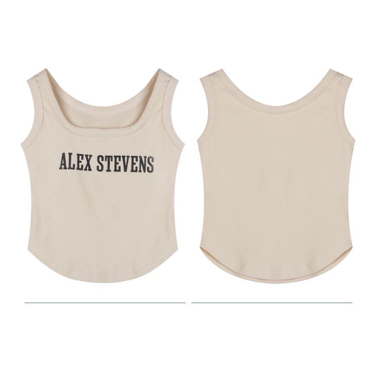 Áo Croptop Sát Nách Hoạ Tiết Chữ Thiết Kế Độc Đáo Cho Nữ