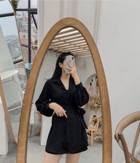 SET ÁO SƠMI CỘT EO KÈM QUẦN SHORT