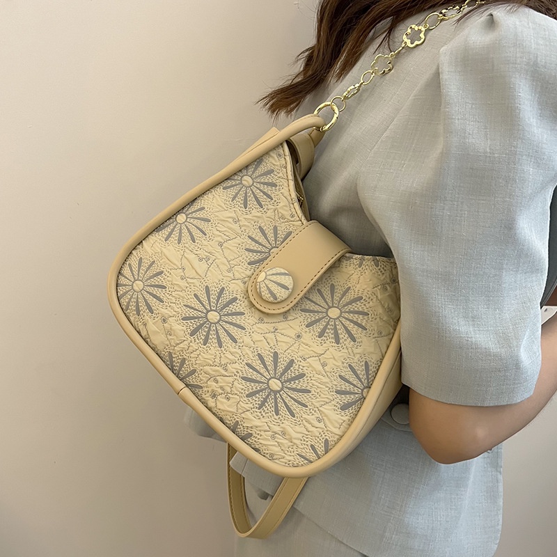 Túi đeo vai IELGY in họa tiết phong cách cổ điển Hàn Quốc thời trang cho nữ