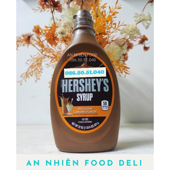 Siro Hershey's Syrup Xi Rô vị Caramel America 623 GM